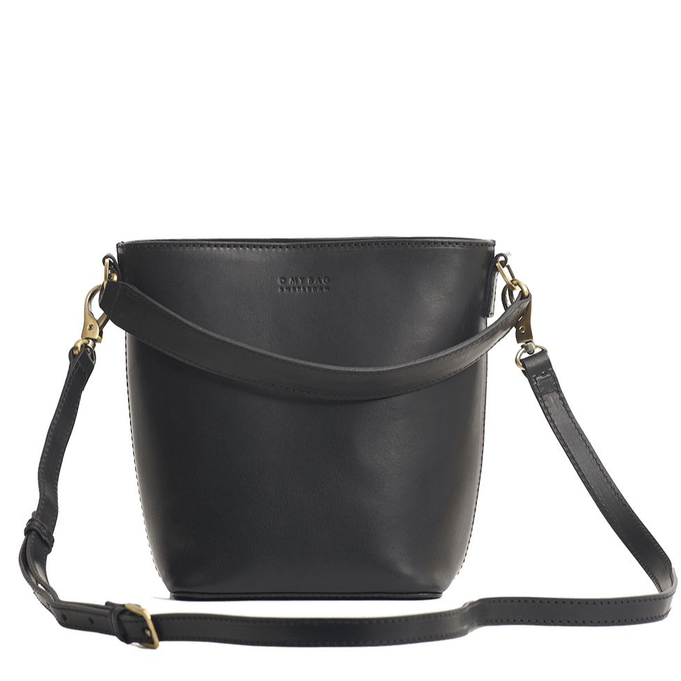 Bobbi Bucket Tasche Midi - Leder Schwarz