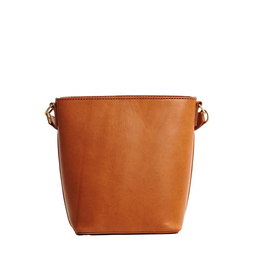 Bobbi Bucket Tasche Midi - Leder Cognac