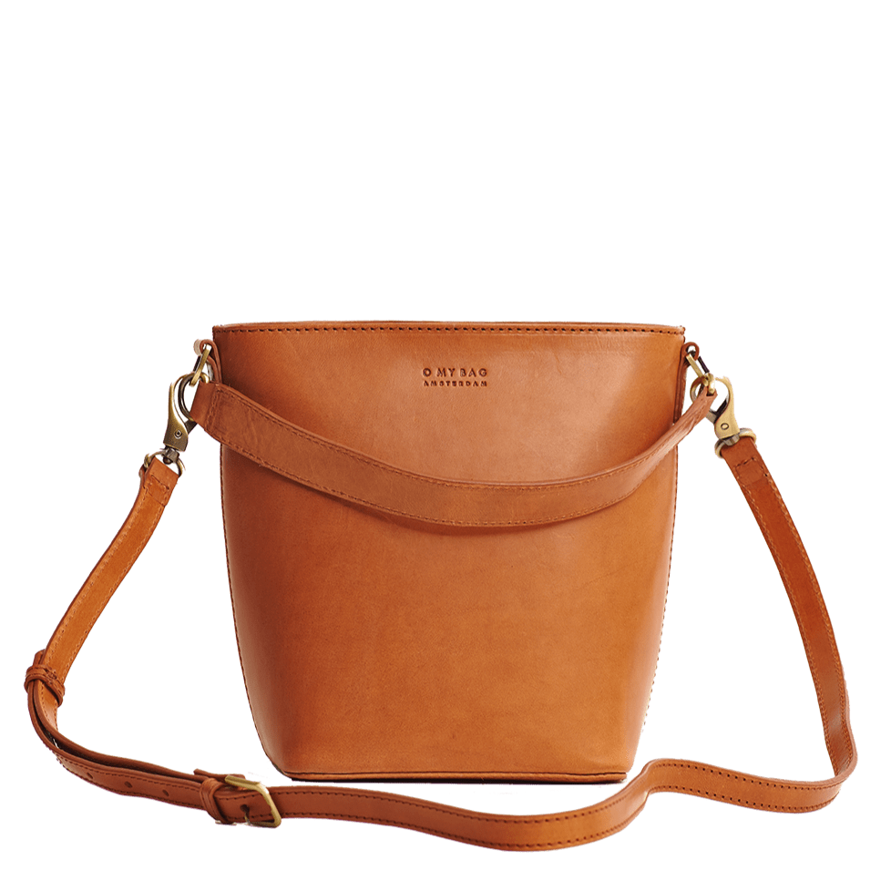 Bobbi Bucket Tasche Midi - Leder Cognac