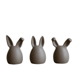 Osterdekoration 3er Set Hasen in braun für Ostern