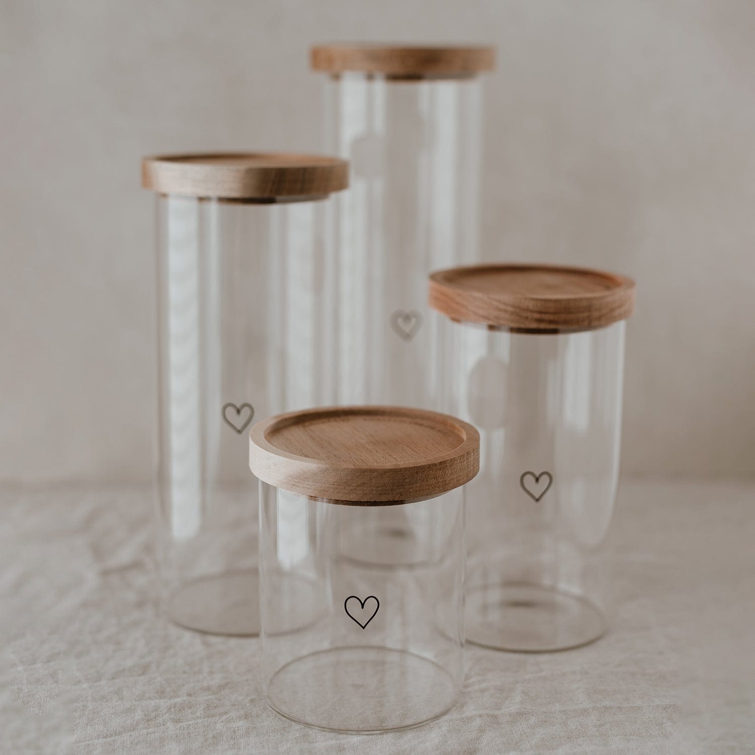 Vorratsglas Herz 25cm - schwarz