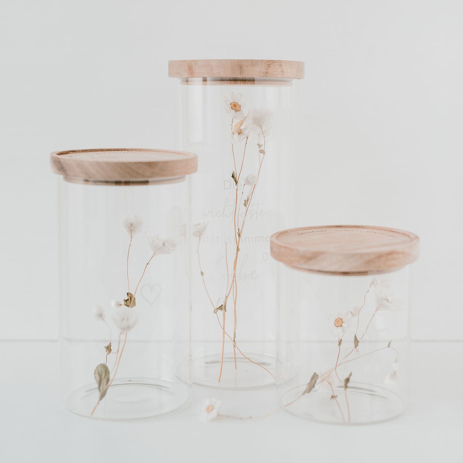 Vorratsglas Herz 19cm - weiß
