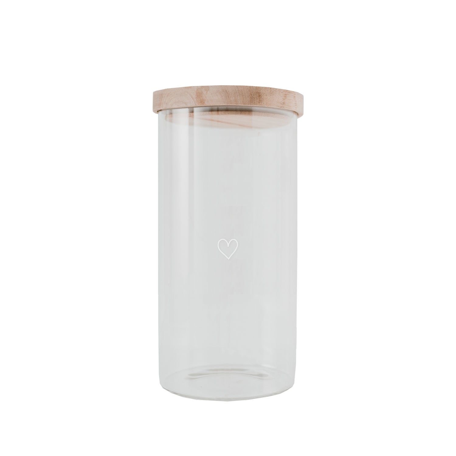 Vorratsglas Herz 19cm - weiß