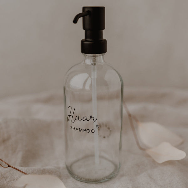 Seifenspender Haarshampoo aus Glas 500ml