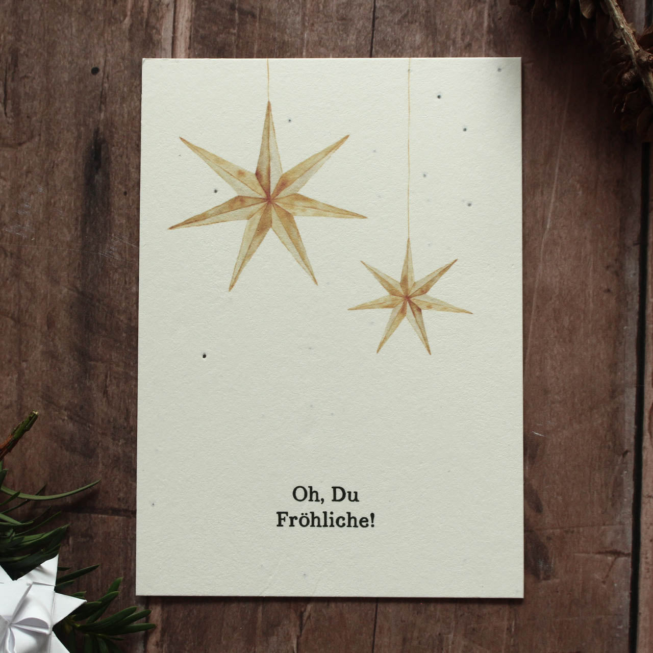 Grußkarte aus Saatpapier Weihnachtsstern