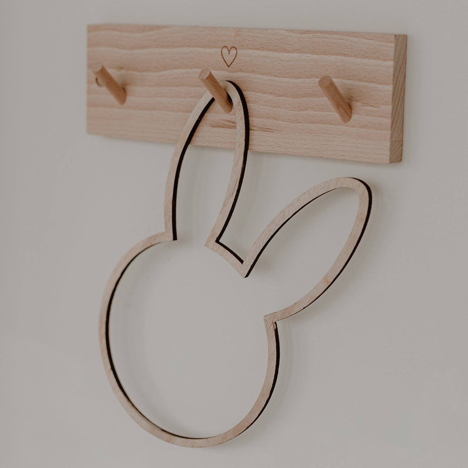 Holzkranz Hase natur