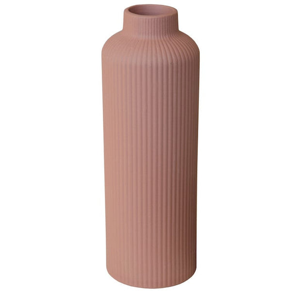 Vase Adala terra hoch mit Rillen Storecatory Skandi Design