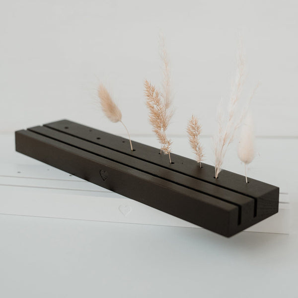 Großer Karten- und Blumenständer Herz schwarz