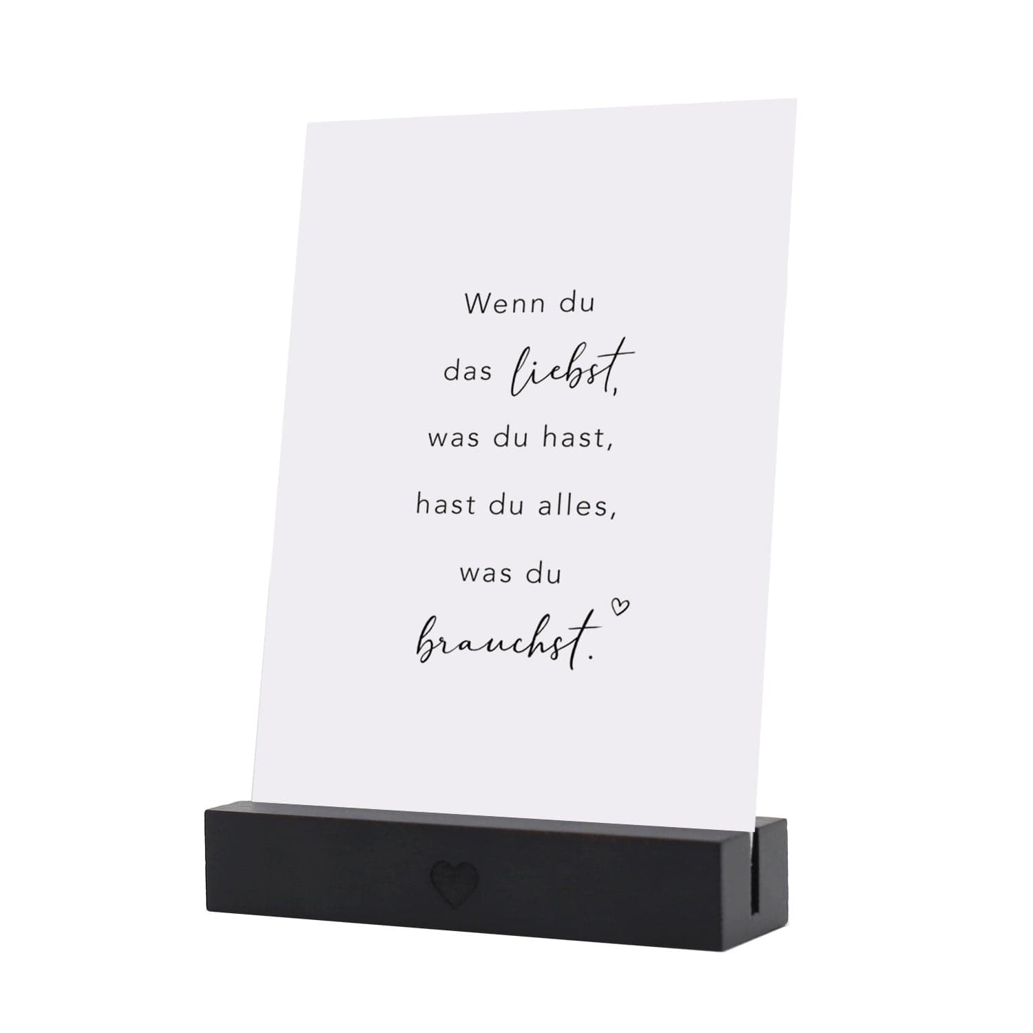 Kartenständer 2er Set Herz - schwarz 10,5cm