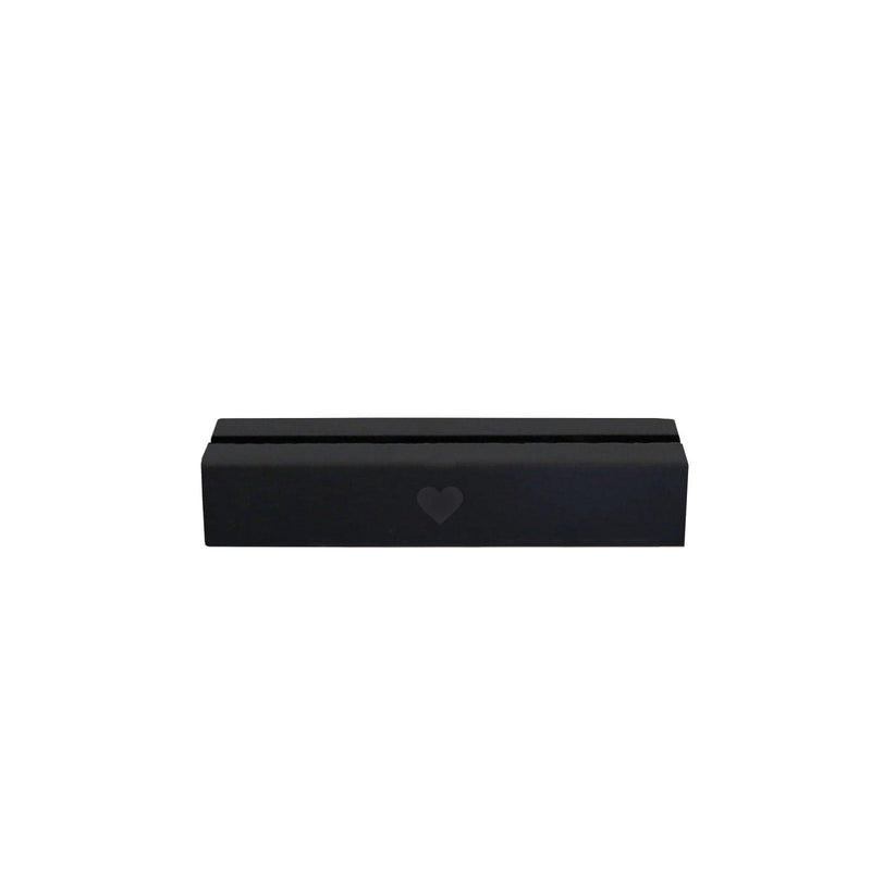 Kartenständer 2er Set Herz schwarz 10,5cm