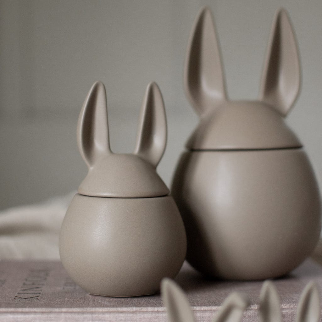 Eating Rabbit Schale mit Deckel - dust