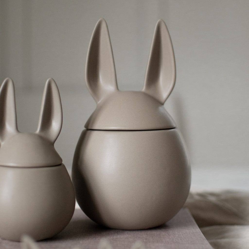 Eating Rabbit Schale mit Deckel - dust