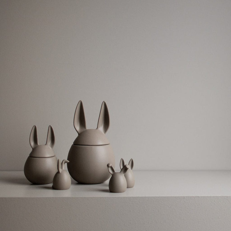 Osterdekoration 3er Set Hasen in braun für Ostern