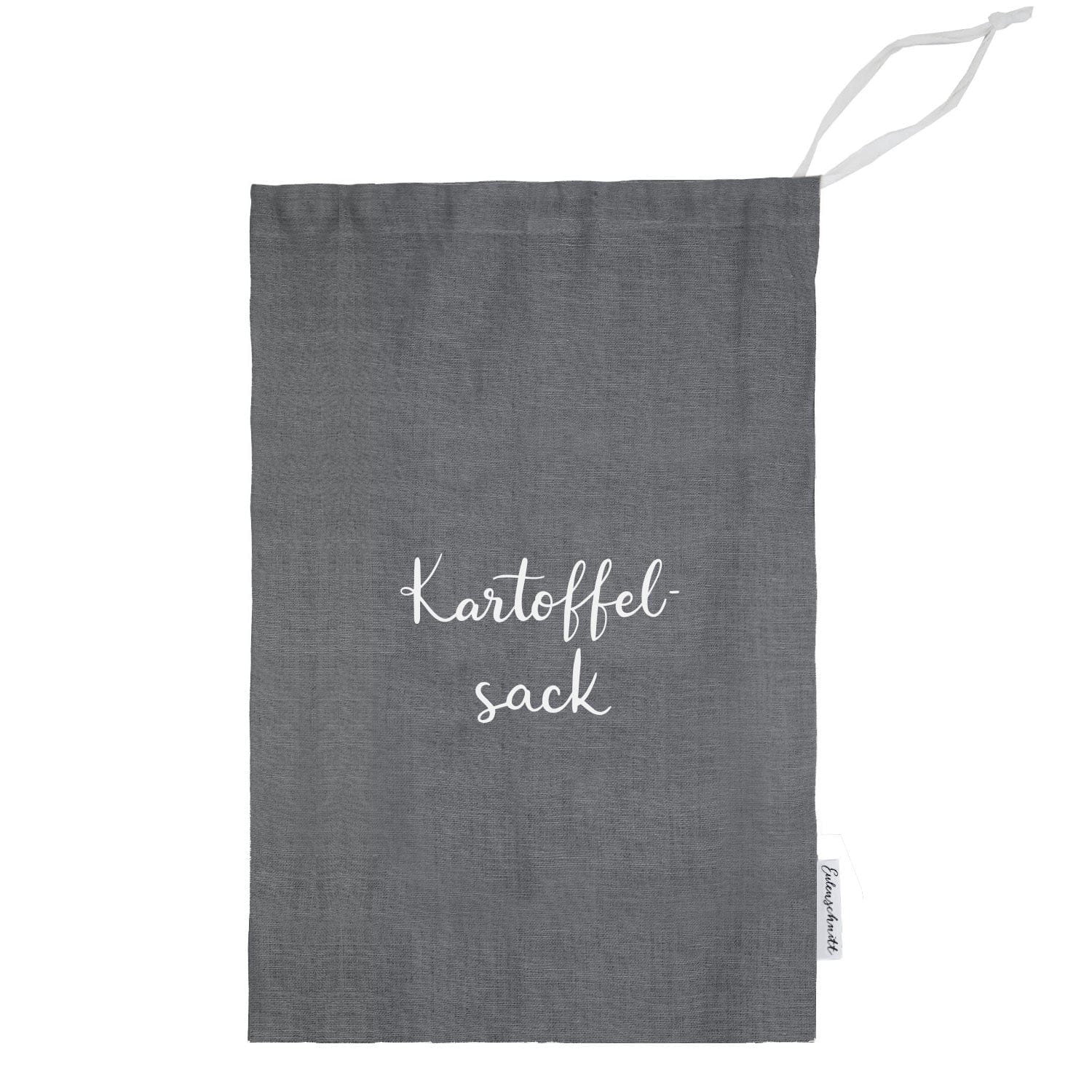 Kartoffelsack aus Leinen - grau