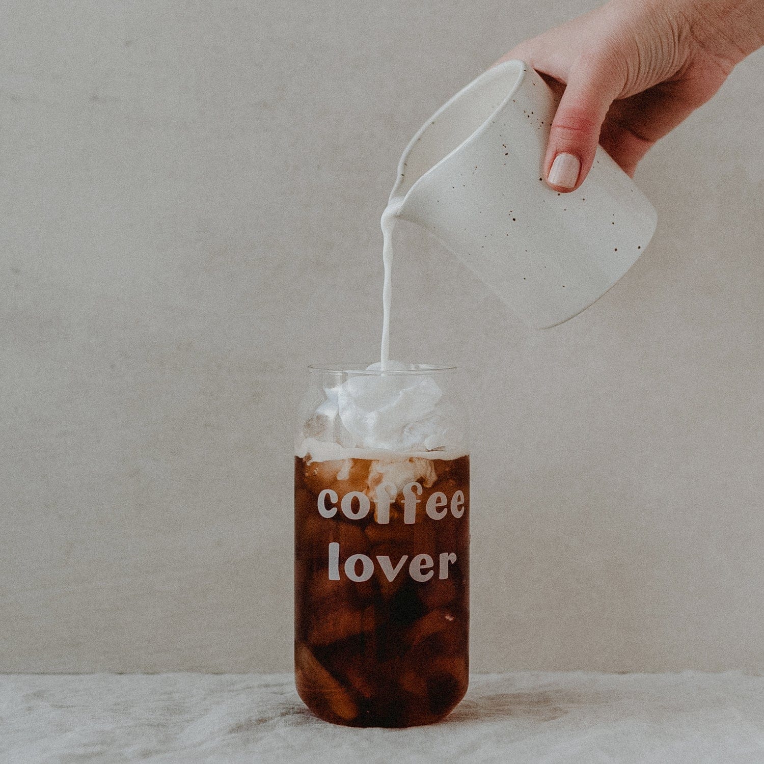 Hohes Trinkglas Coffee Lover