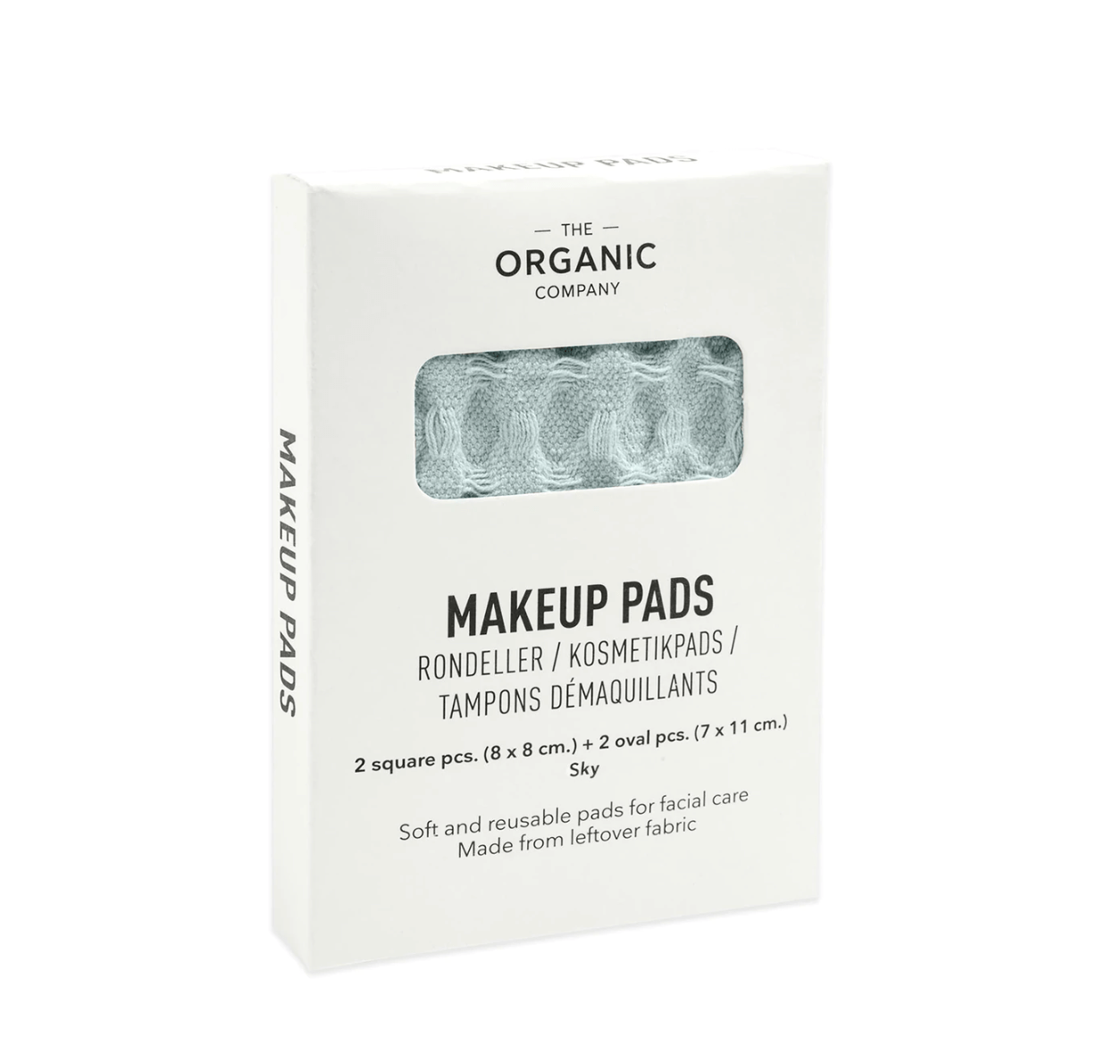 CALM Makeup Pads aus Bio Baumwolle in Hellblau Nachhaltigkeit The Organic Company