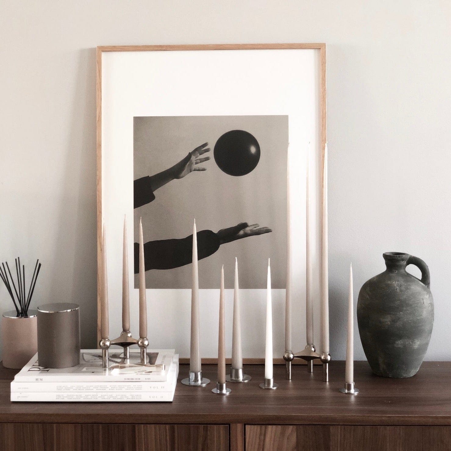 Ester & Erik Stabkerzen 32cm 4er Set - 11 ice latte